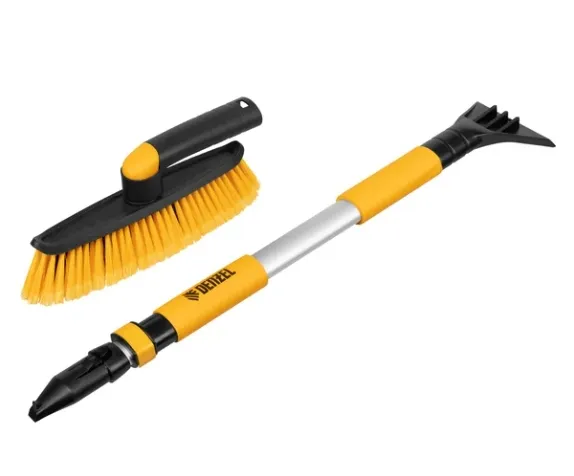 Купить Щетка сметка со скребком Denzel телескоп, поворотная голова, 750-1120 мм 55326